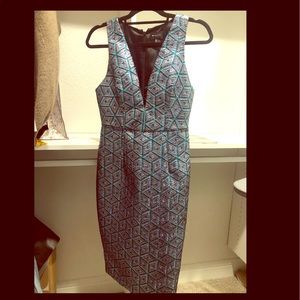 Mily low v neck cocktail dress